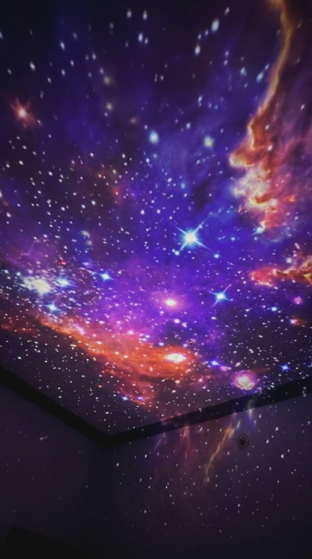 Nebula projected on the ceiling