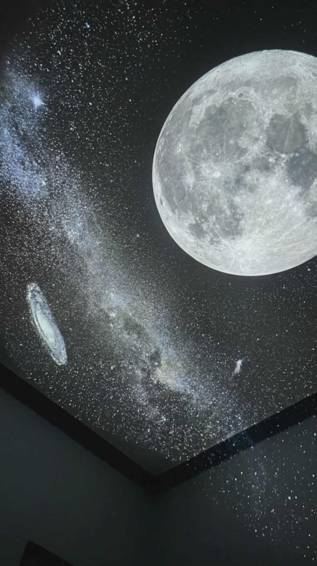 Moon projected on the ceiling
